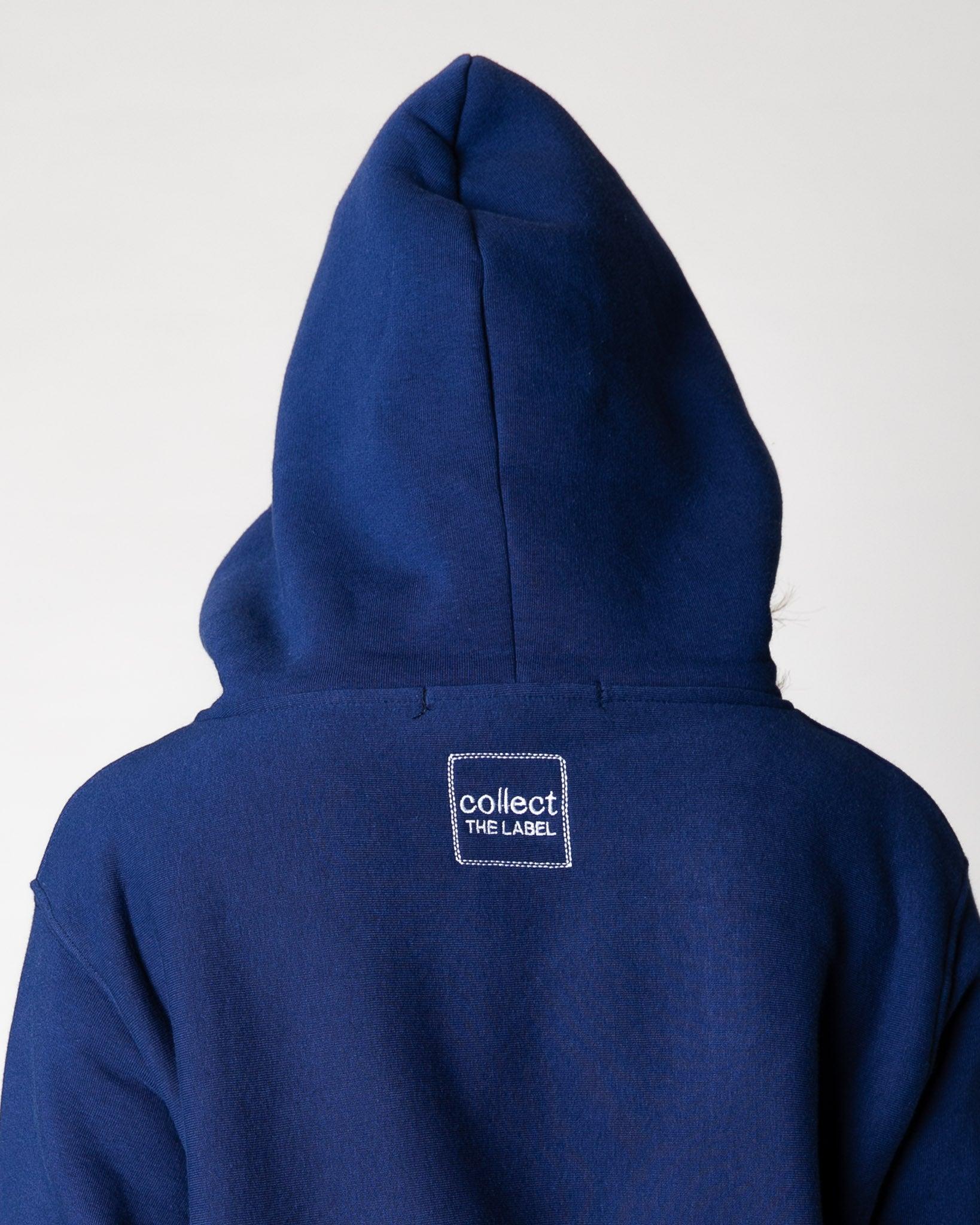 Sudadera con capucha índigo azul oscuro