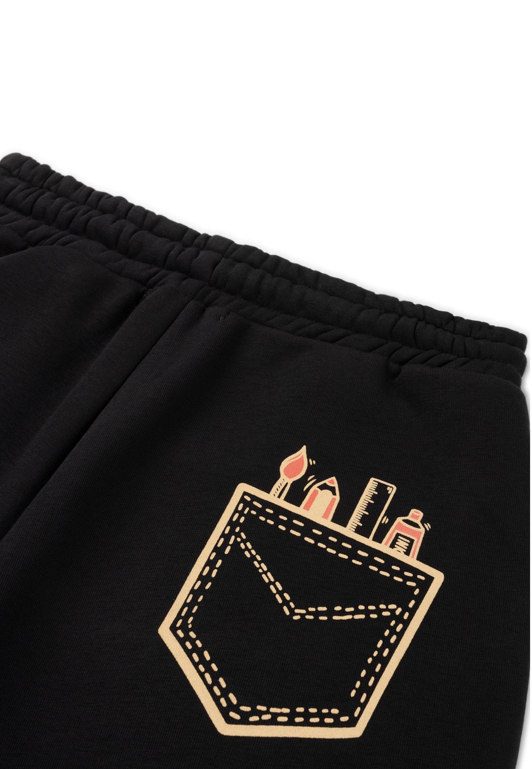Pantalones de chándal del corazón negro