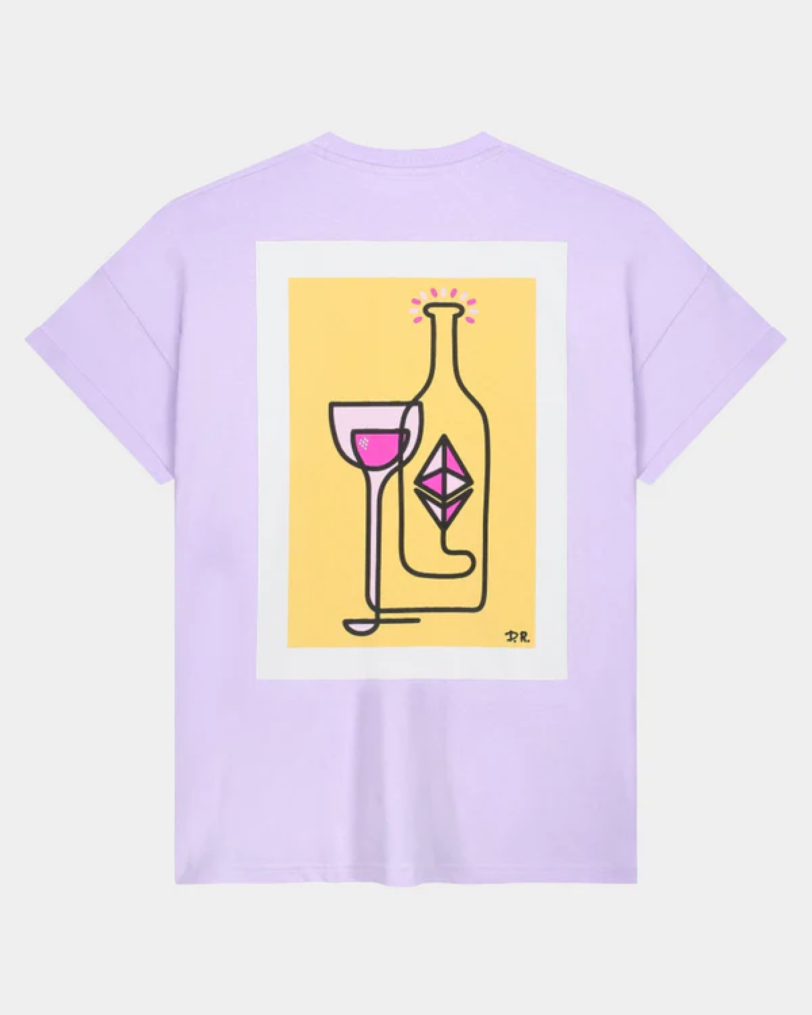 Camiseta de gran tamaño de vino lila