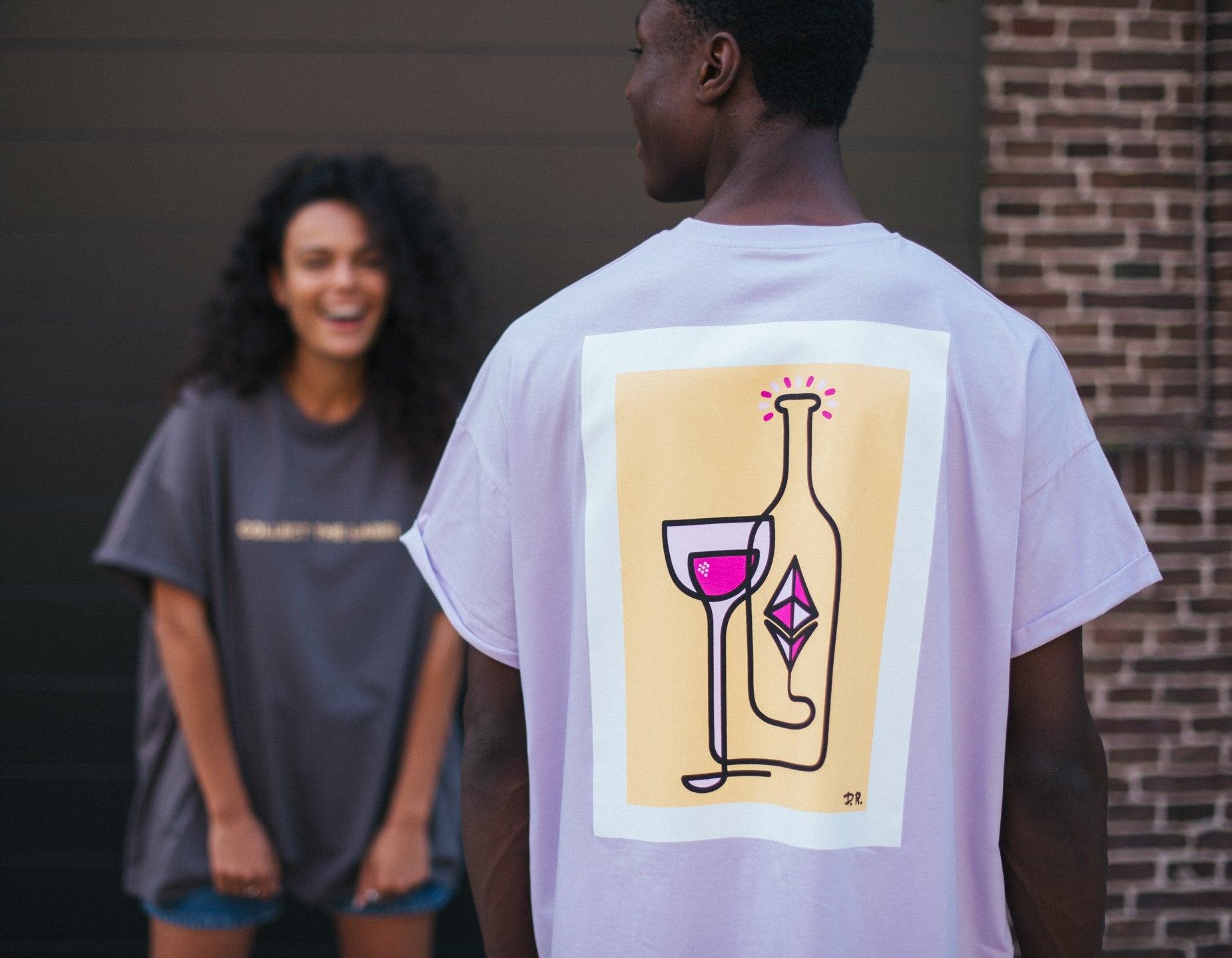 Camiseta de gran tamaño de vino lila