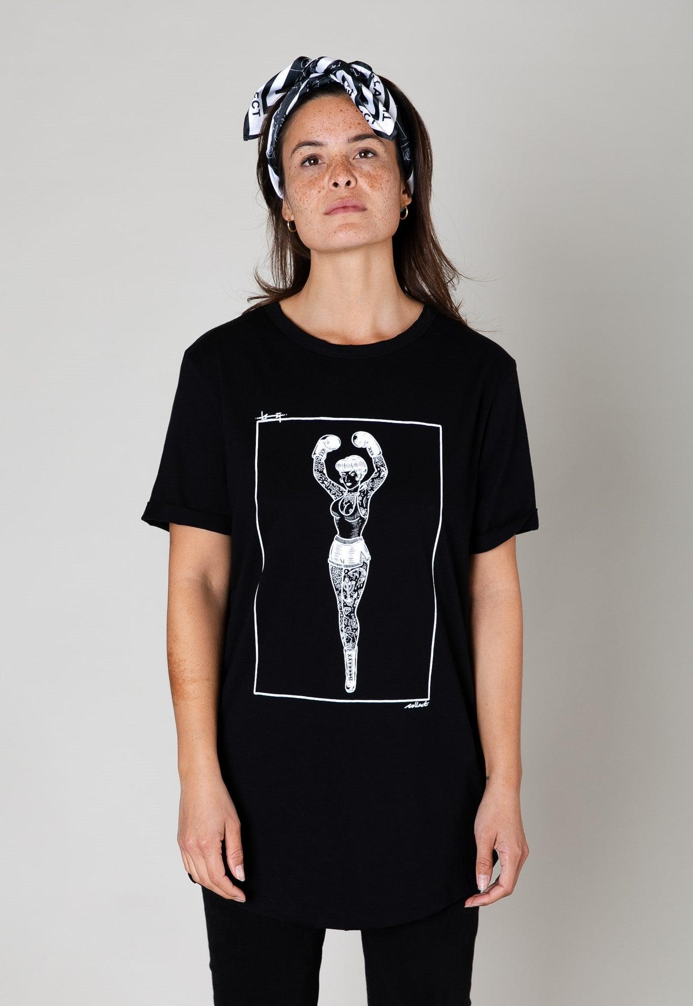 TEE LADY BOXER NEGRA